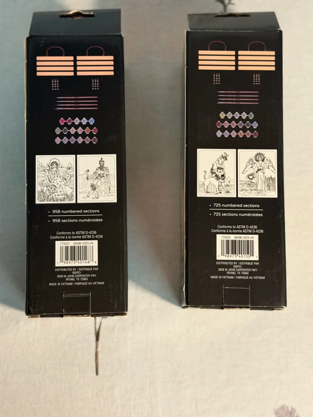 New In Box Set of 2 Artist’s Loft Tarot Paint by Number Kits Halloween